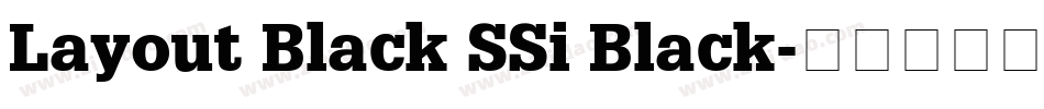 Layout Black SSi Black字体转换